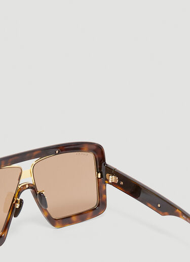 Gucci Oversized Mask Sunglasses Brown guc0243187