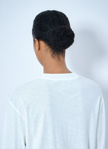 Acne Studios Logo Motif Long-Sleeve T-Shirt White acn0265081
