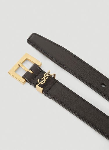 Saint Laurent Monogram Belt Black sla0241065