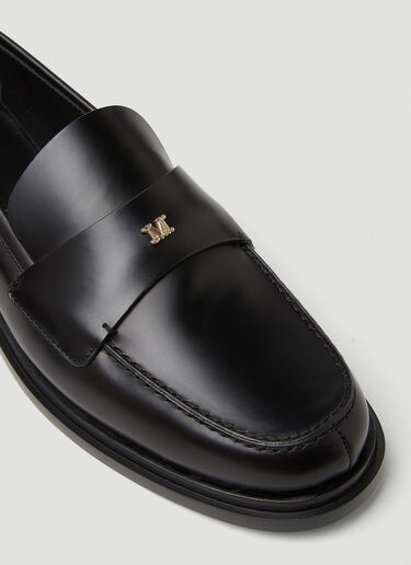 Max Mara Monogram Logo Plaque Loafers Black max0249035