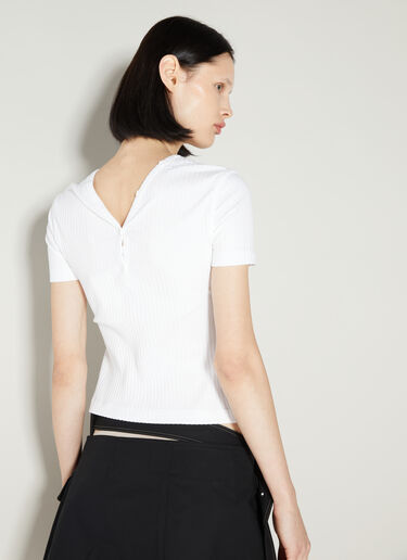 Helmut Lang ツイストTシャツ ホワイト hlm0253010