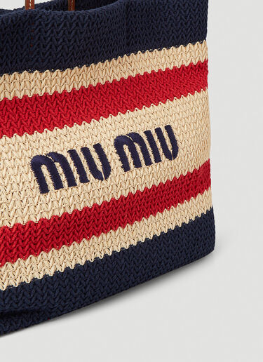 Miu Miu Raffia-Effect Tote Bag Multi miu0246027