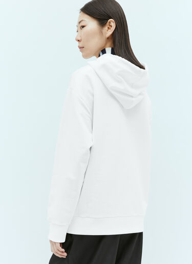 Moncler Logo Embroidery Hooded Sweatshirt White mon0255034