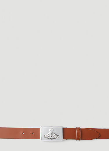 Vivienne Westwood 星环铭牌搭扣腰带 棕 vvw0247061