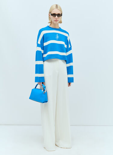 JW Anderson Cropped Anchor Sweater Blue jwa0255012