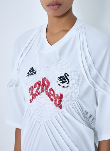 LUEDER Shirred Football Dress White ldr0264006