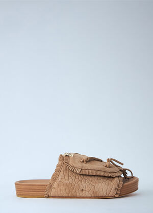 Visvim Christo Shaman Folk Sandals Beige vis0164002