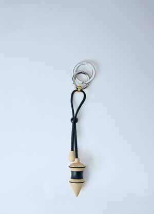 Lemaire Black Stripes Pendulum Bag Charm Gold lem0164028