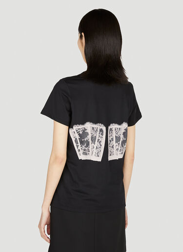 Alexander McQueen Bustier Print T-Shirt Black amq0251039