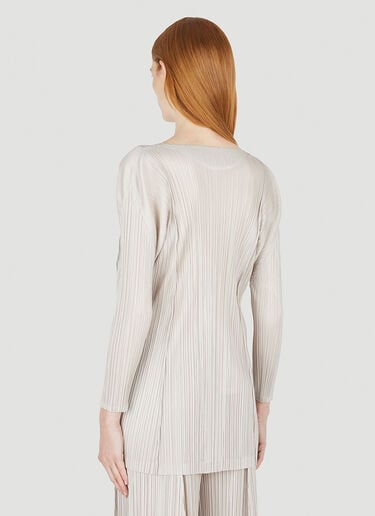 Pleats Please Issey Miyake Blow Tunic Top Beige plp0248026