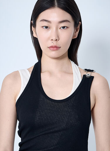 Jean Paul Gaultier 扭纹双层背心  黑色 jpg0260010