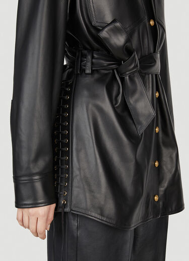 Balmain Belted Overshirt Black bln0252010