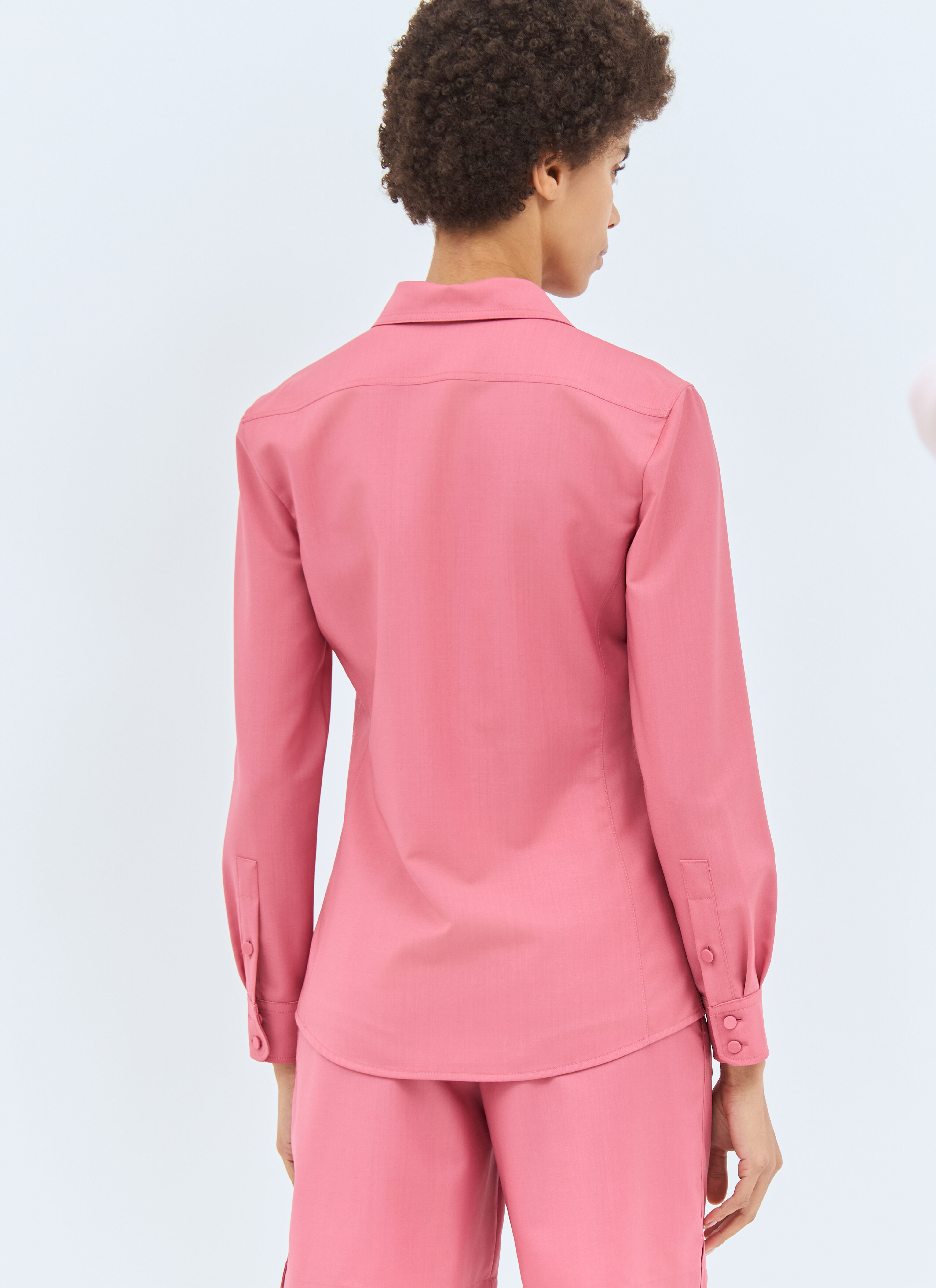 Gucci Women s Wool And Mohair Blend Shirt in Pink LN CC