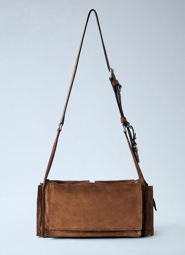 LN-CC® - Miu Miu: Utilitaire Suede Shoulder Bag - Brown Miu Miu Utilitaire Suede Shoulder Bag Brown miu0164041