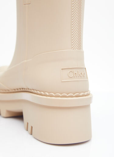 Chloé Raina Rain Boots Beige chl0255032