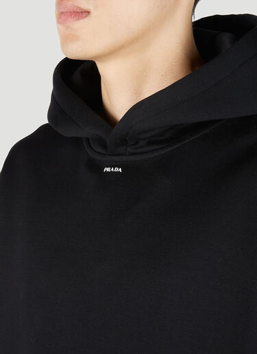 Prada 로고 프린트 후드 스웨트셔츠 블랙 pra0152013