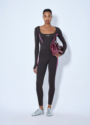 LN-CC® - Balenciaga: High Waist Leggings - Brown Balenciaga High Waist Leggings Brown bal0265010