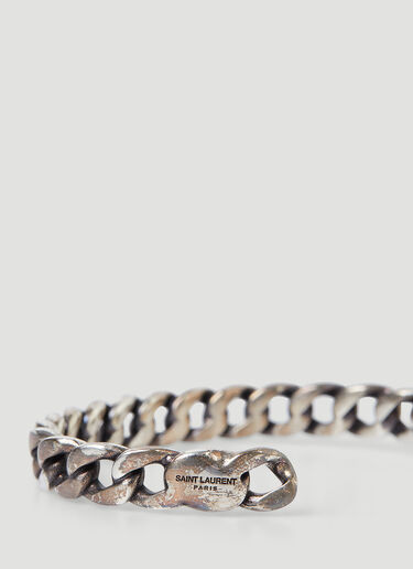 Saint Laurent Chain Bangle Bracelet  Silver sla0145076