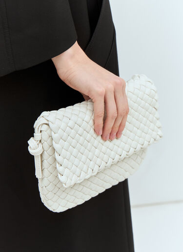 Bottega Veneta Intrecciato Shoulder Bag White bov0258015