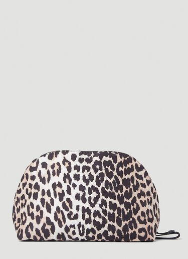 Leopard Print Vanity Bag GANNI Leopard Print Vanity Bag Brown gan0253064