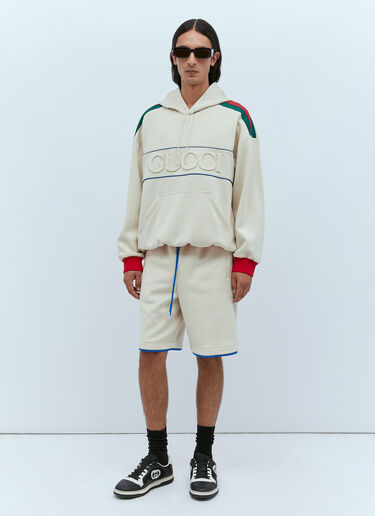 Logo Embossed Basket Shorts Gucci Logo Embossed Basket Shorts Beige guc0153025