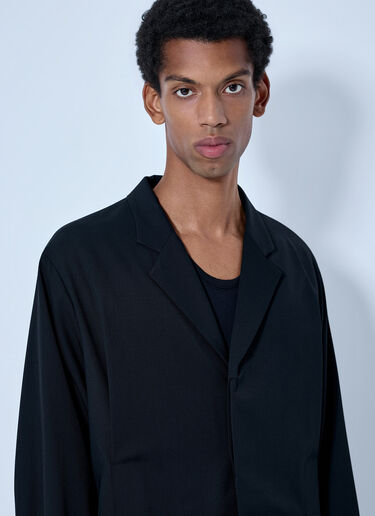 LN-CC® - Kiko Kostadinov: Laan Gathered Blazer - Black Kiko Kostadinov Laan Gathered Blazer Black kko0165004