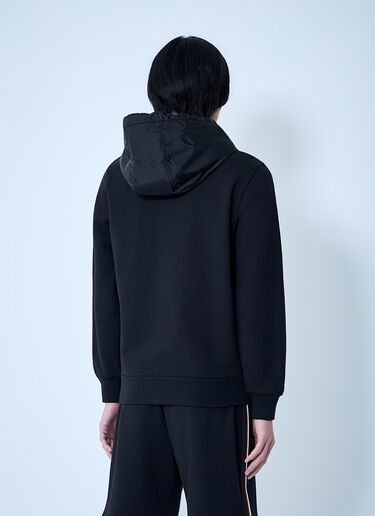 Moncler Zip-Up Hoodie with Logo Detail Black mon0164035
