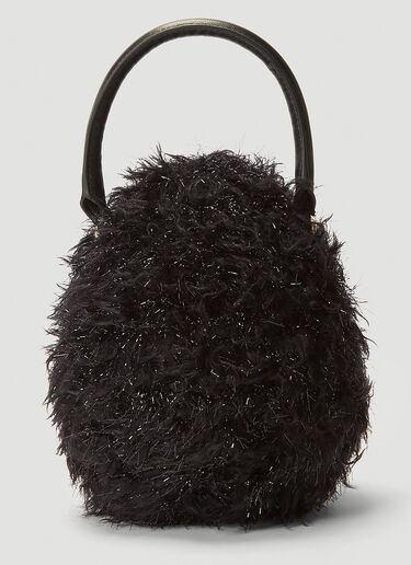 Simone Rocha Faux-Fur Egg Bag Black sra0242029