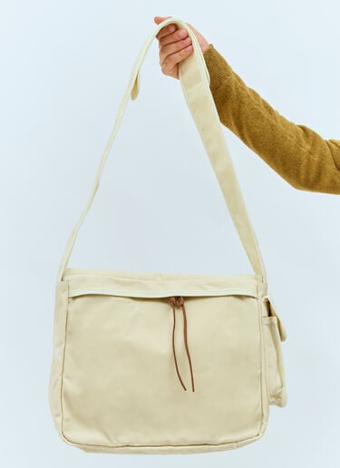 Acne Studios Leather Patch Messenger Bag Beige acn0157056