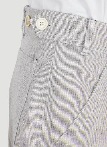 Comme des Garçons SHIRT Contrast Panel Straight Leg Jeans Light Grey cdg0148004