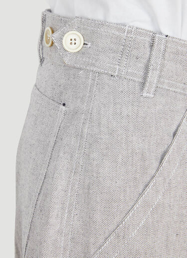 Comme des Garçons SHIRT Contrast Panel Straight Leg Jeans Light Grey cdg0148004