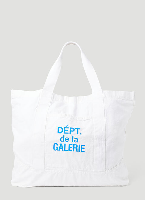 Gallery Dept. Logo Print Canvas Tote Bag White gdp0152009