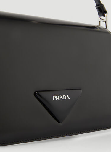 Prada Patent Shoulder Bag Black pra0248068