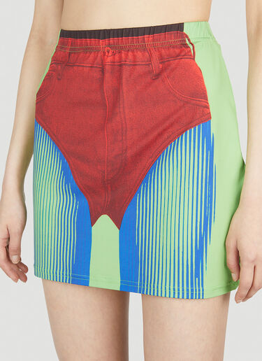 Trompe L'Oeil Janty Skirt Y/Project x Jean Paul Gaultier Trompe L'Oeil Janty Skirt Green jpg0252016