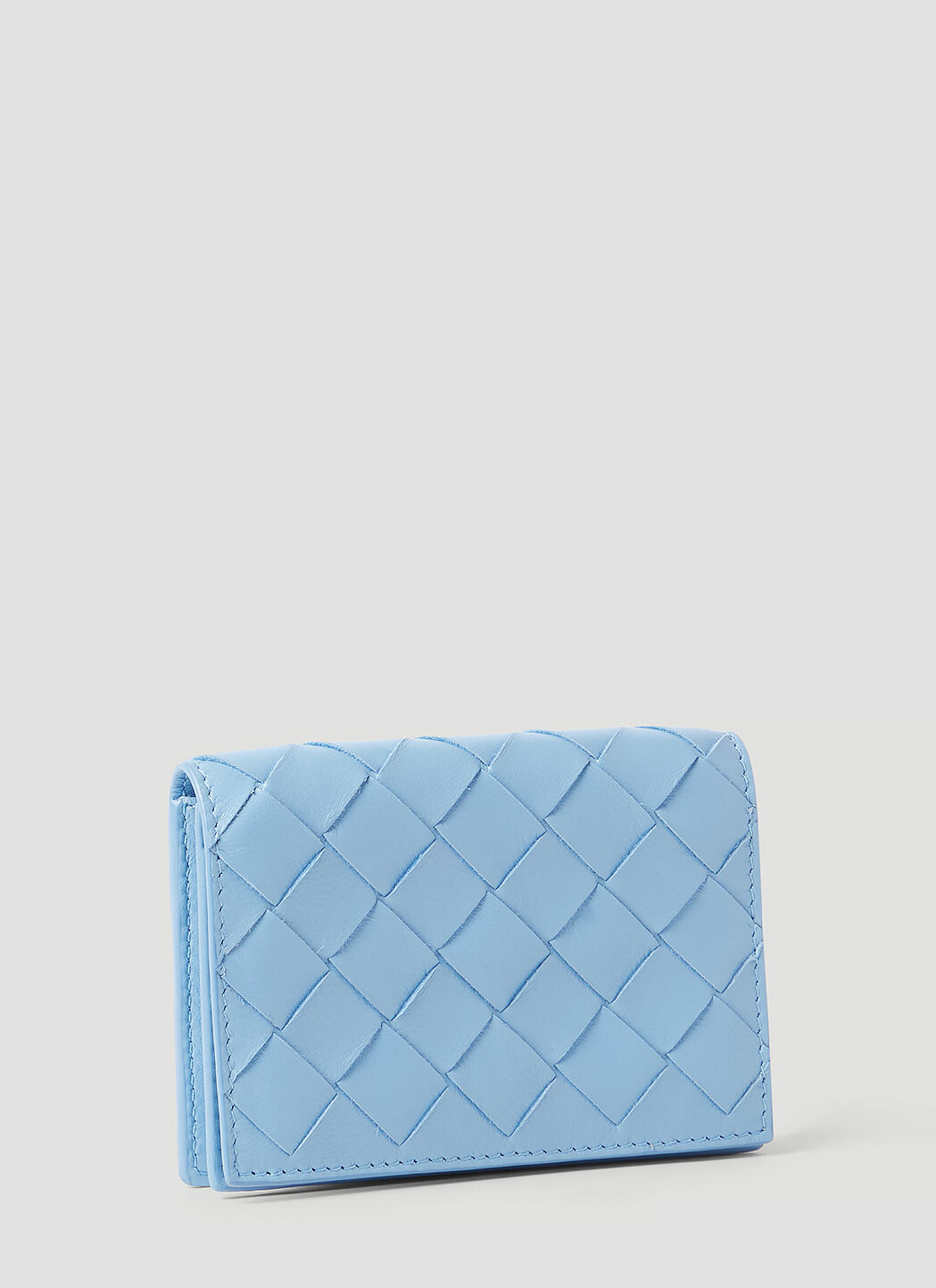 Bottega Veneta Women s Bifold Intrecciato Cardholder in Light Blue LN CC