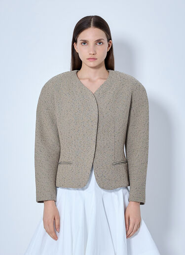 LN-CC® - Jacquemus: La Petite Veste Ovalo Blazer - Beige Jacquemus La Petite Veste Ovalo Blazer Beige jac0266005