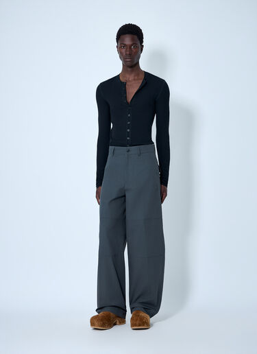 Wide-Leg High-Rise Trousers Dries Van Noten Wide-Leg High-Rise Trousers Grey dvn0163012