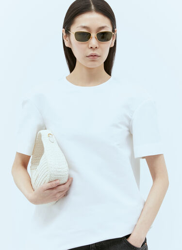 Bottega Veneta 分叉矩形太阳镜  金色 bos0355002