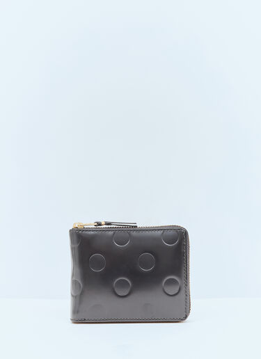 Comme des Garçons Wallet 양각 도트 가죽 지갑 블랙 cdw0357001