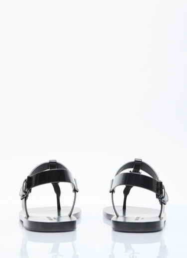 Saint Laurent Cassandre Sandals Black sla0156022