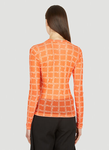 JW Anderson Monogram Mesh Top Orange jwa0251015