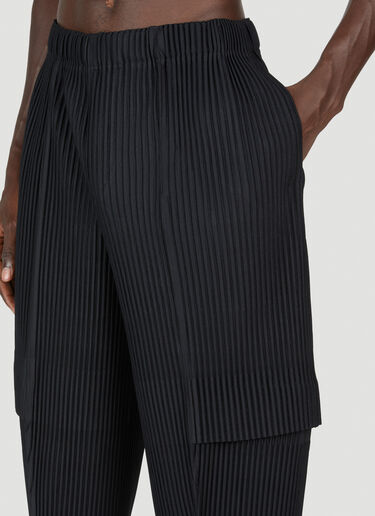 Homme Plissé Issey Miyake Pleated Cropped Pants Black hmp0153008