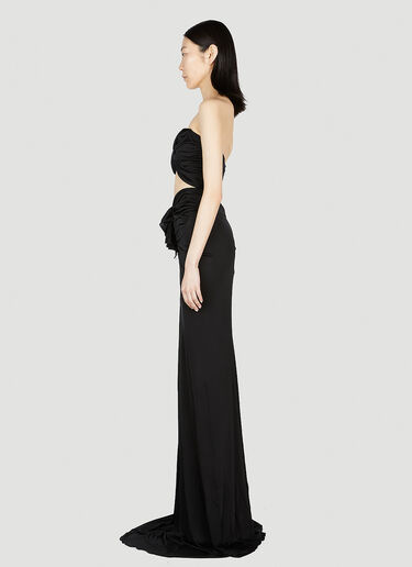 Saint Laurent 镂空连衣裙 黑色 sla0252011