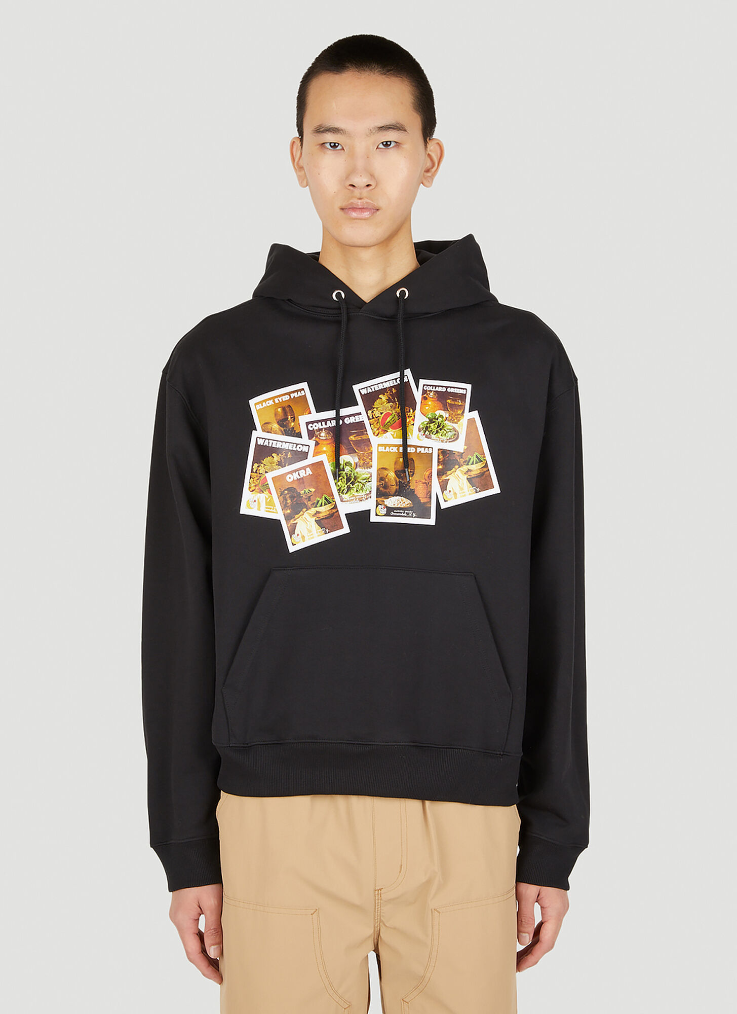 Sky High Farm Workwear X Denim Tears Hooded Sweatshirt In Black