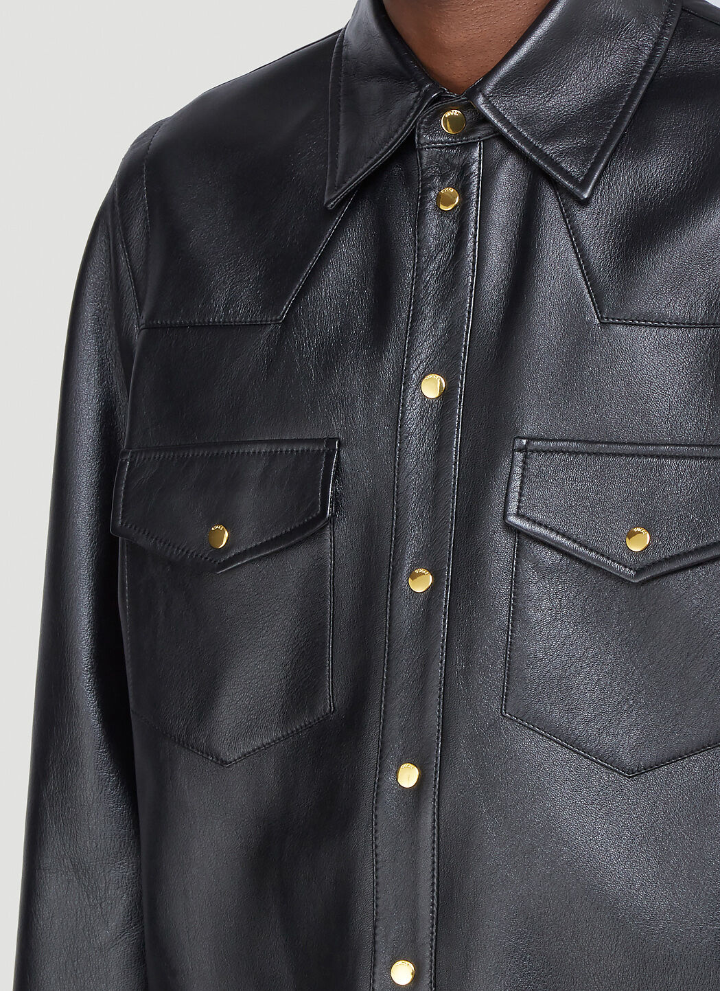 Gucci discount leather shirt