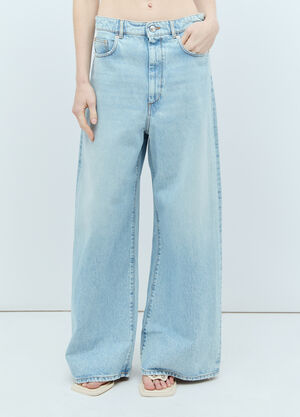 Sportmax 와이드 레그 진 블루 spx0256008