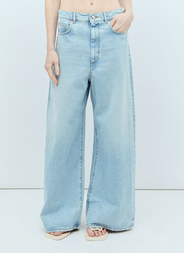 Sportmax 와이드 레그 진 블루 spx0256008