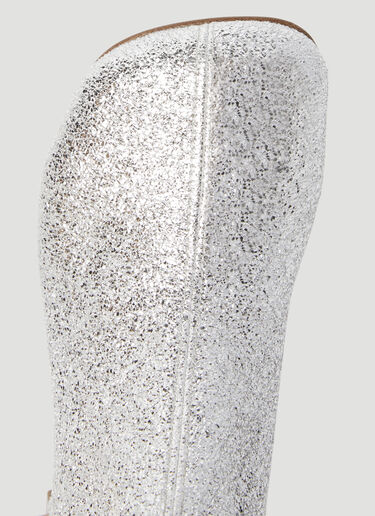 Dries Van Noten Glitter Block Heel Boots Silver dvn0255004