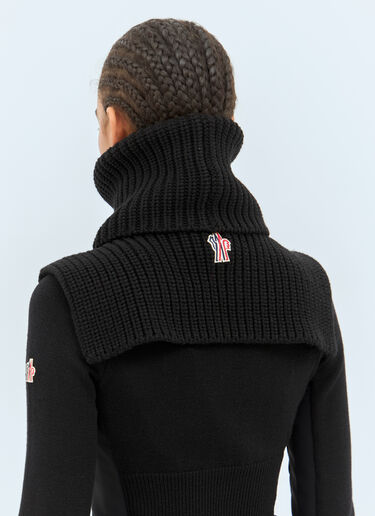 Moncler Grenoble Logo Patch Neckwarmer Black mog0258014