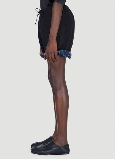 Maison Margiela Pinstripe Cuff Shorts Black mla0148013